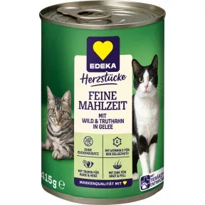 EDEKA Herzstücke Feine Mahlzeit Wild und Truthahn in Gelee 415G