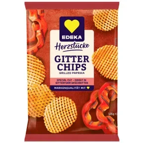 EDEKA Herzstücke Gitter Chips Grilled Paprika 125G