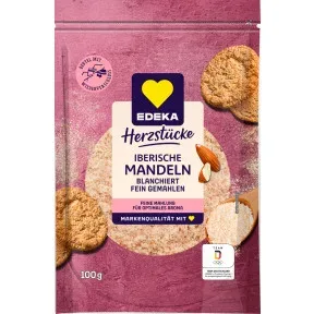 EDEKA Herzstücke Iberische Mandeln blanchiert fein gemahlen 100G