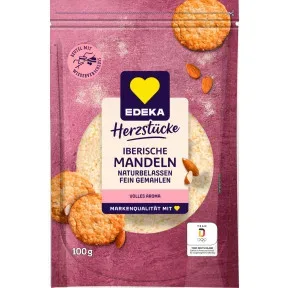 EDEKA Herzstücke Iberische Mandeln naturbelassen gemahlen 100G