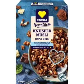 EDEKA Herzstücke Knusper Triple Choc Müsli 500G