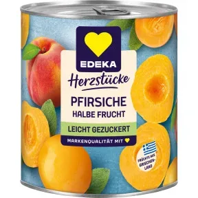 EDEKA Herzstücke Torten-Pfirsiche in Schnitten leicht gezuckert 820G