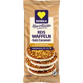 EDEKA Herzstücke Reiswaffel Vollmilch mit Salted Caramel 70G