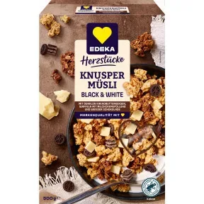 EDEKA Herzstücke Knusper Müsli Black & White 500G