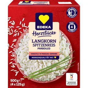 EDEKA Herzstücke Langkorn Spitzenreis Parboiled im Kochbeutel 4x 125G