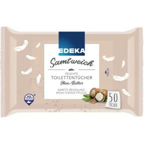 EDEKA Samtweich Feuchtes Toilettenpapier mit Shea Butter 50ST