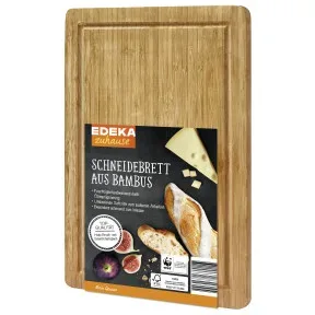 EDEKA zuhause Schneidebrett aus Bambus 38,5cm x 25,5cm