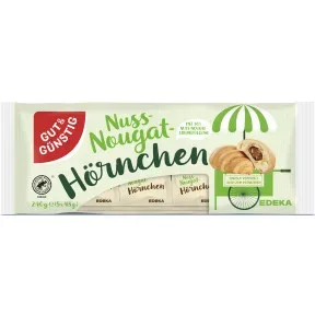Gut & Günstig 5 Mini-Hörnchen Nuss-Nougat 240G