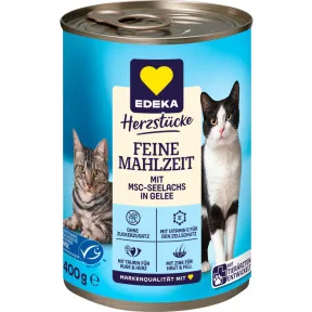 EDEKA Herzstücke Feine Mahlzeit MSC-Seelachs in Gelee 415G