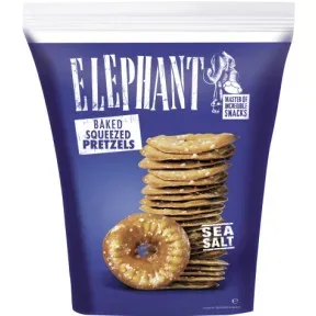 Elephant Baked Squeezed Pretzels Meersalz 80G