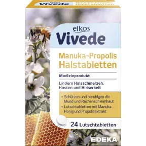 Elkos VIVEDE Manuka-Propolis Halstabletten 24ST