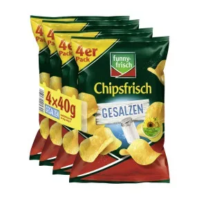 Funny-Frisch Chipsfrisch gesalzen 4ST 160g