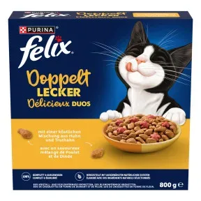 Felix Doppelt Lecker Trockenfutter Huhn & Truthan 800G