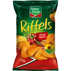 Funny-Frisch Riffels Chili & Paprika 150G