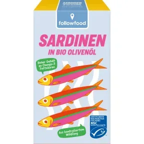 Followfood MSC Sardinen in Bio-Olivenöl 120G