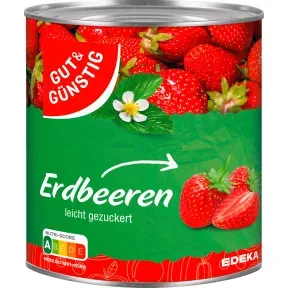 Gut & Günstig Erdbeeren leicht gezuckert 410G