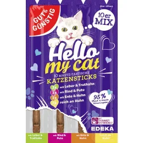 Gut & Günstig Hello My Cat Katzensticks Mix 10ST 50G