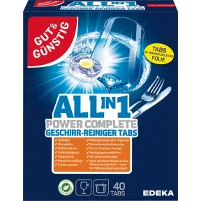 Gut & Günstig All-in-One Power Complete Geschirrreiniger Tabs 40ST