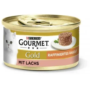 Purina Gourmet Gold Raffiniertes Ragout Lachs Katzenfutter nass 85G