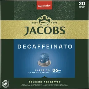 Jacobs Decaffeinato Kaffeekapseln 20ST 104G