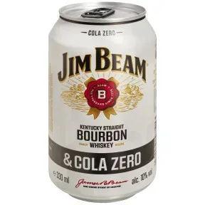 Jim Beam Bourbon & Cola Zero 10% 0,33L