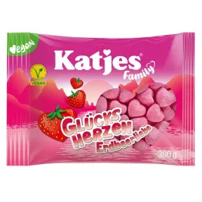 Katjes Family Glücksherzen Erdbeerliebe 300G