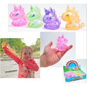 Kögler Stretch-O Quetsch Glitzer Einhorn Maltose grün