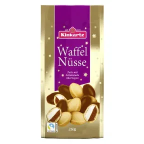 Kinkartz Waffelnüsse Zartbitter teilschokoliert 250G