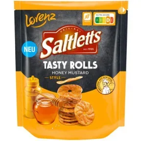 Lorenz Saltletts Tasty Rolls Honey Mustard Style 130G