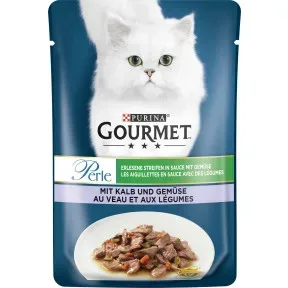 Purina Gourmet Perle Erlesene Streifen mit Kalb und Gemüse 85G