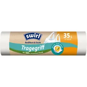 Swirl Tragegriff Müllbeutel Reißfest & Dicht 35L 15ST
