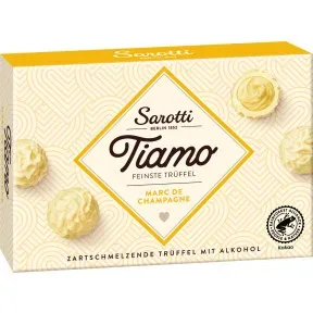 Sarotti Tiamo Feinste Trüffel Marc de Champagne 10ST 125G