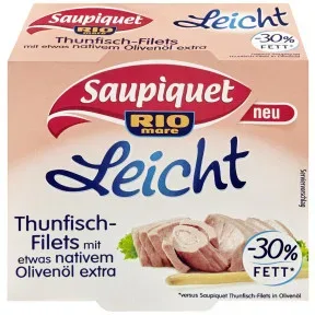 Saupiquet Thunfisch-Filets mit etwas nativem Olivenöl extra 120G