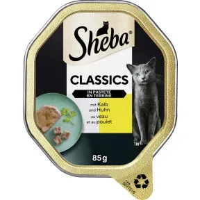 Sheba Classics mit Kalb & Huhn in Pastete 85G