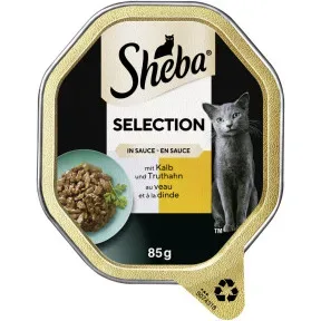 Sheba Selection mit Kalb und Truthahn in Sauce 85G