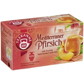 Teekanne Tee Mediterraner Pfirsich 20ST 50G