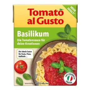 Casalasco Società Agricola Tomato al Gusto Tomatensauce Basilikum 390G