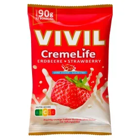Vivil Creme Life Erdbeere ohne Zucker 90G 23ST