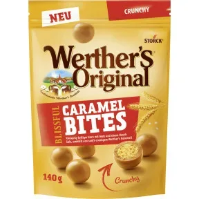 Werther's Original Blissful Caramel Bites Crunchy 140G