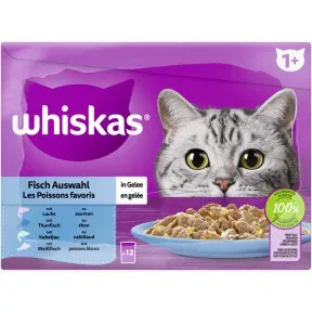 Whiskas Fisch Auswahl in Gelee 12x 85G
