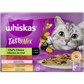Whiskas Tasty Mix Chefs Choice in Sauce 12x 85G
