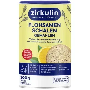 Zirkulin Flohsamenschalen gemahlen Orange+Leinsamen+Chia 200G