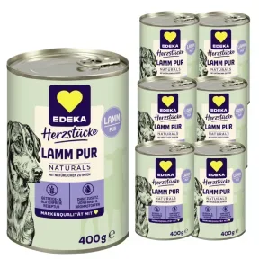 EDEKA Herzstücke Naturals Monoprotein Lamm Hundefutter 6x400G