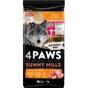 4Paws Sunny Hills reich an Huhn 2KG