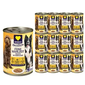 EDEKA Herzstücke Feine Mahlzeit mit Huhn & Ente 12x400G