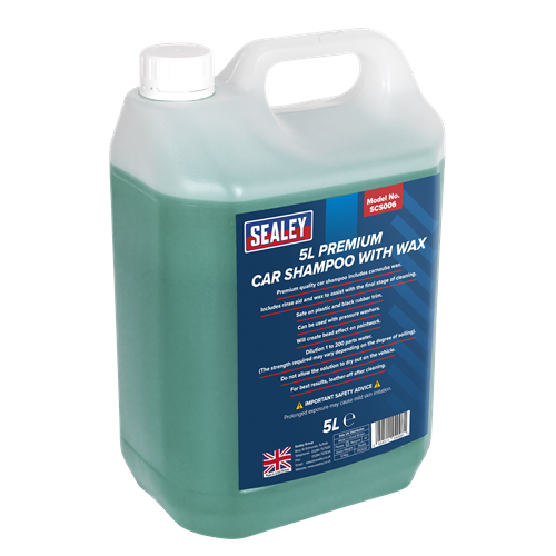Sealey Car Shampoo Premium with Wax 5L