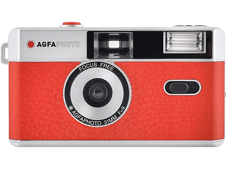 AgfaPhoto Reusable Photo Camera 35mm Red Einwegkamera – Einwegkamera/Analogkamera