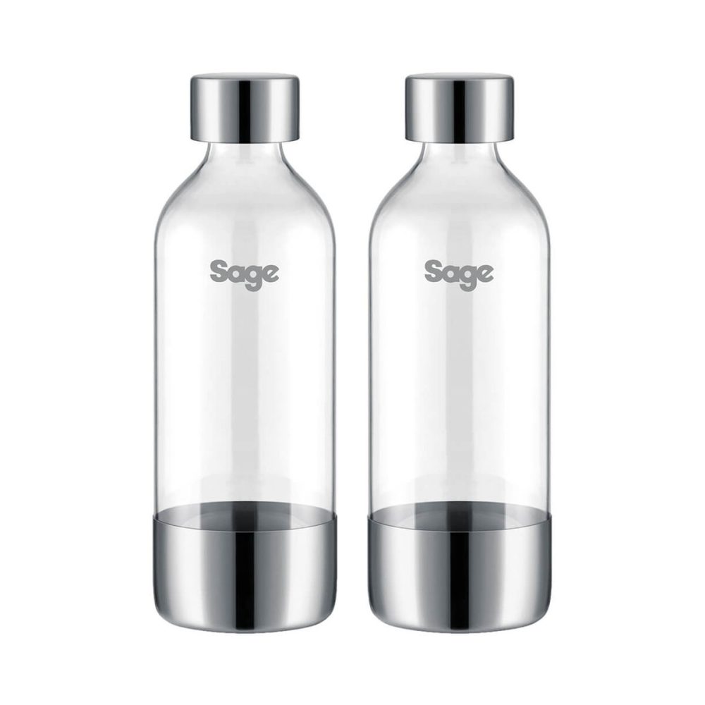 Sage the InFizz Fusion Flaschen 2x1L Wassersprudler-Flasche – Wassersprudler Zubehör – transparent