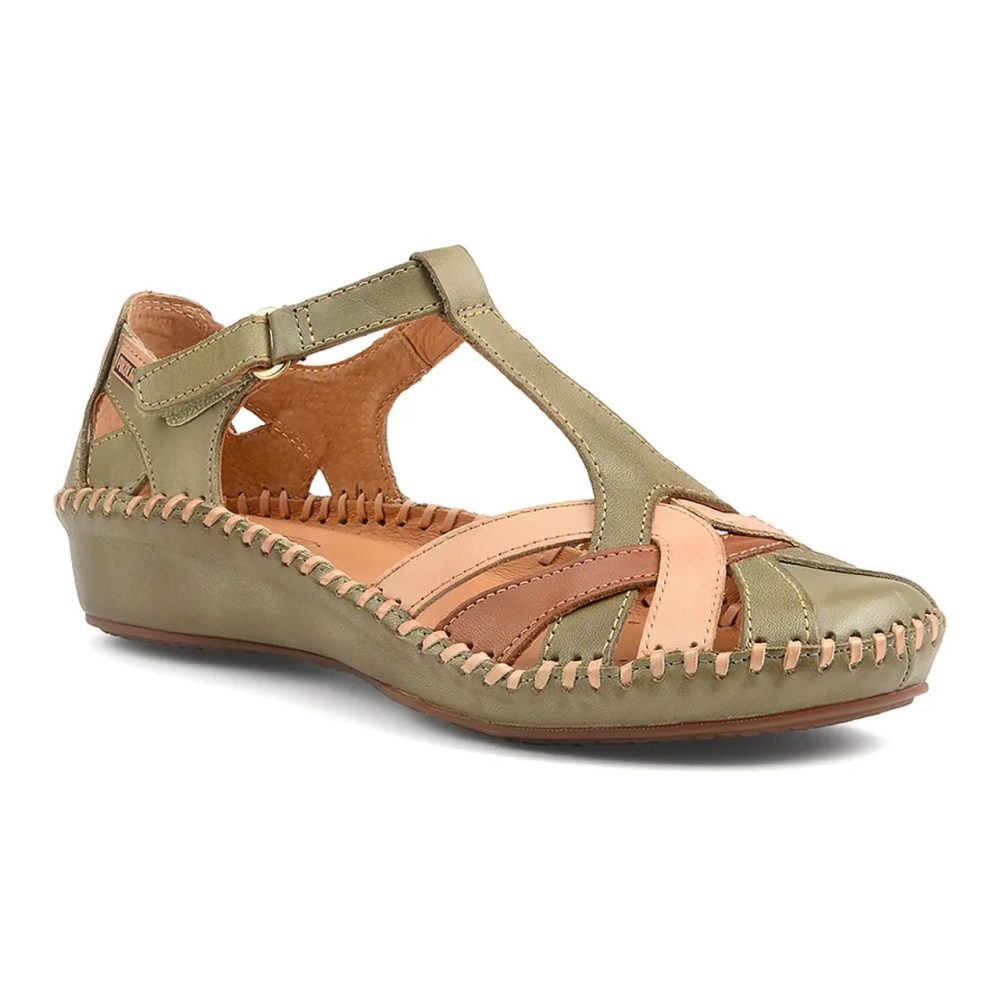 Pikolinos - Vallarta - Leder sandale, für Damen, Grün, Größe 40