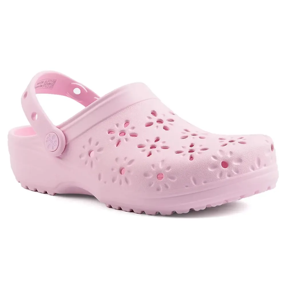 crocs - Classic Floral Cut out Clog, für Damen, Rosa, Größe 39